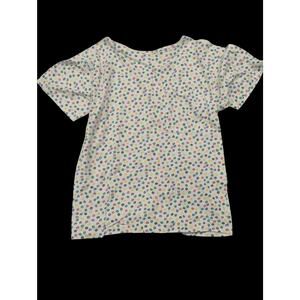 Unbranded Womems Large White Dot kisses T-shirt Y2k Vtg Sweet Love Lips Artsy